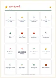 Advent Activity Calendar Cards – 32 Family Christmas Activities – page 3