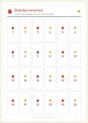 Calendrier de l'Avent d'activités – 32 cartes à imprimer – page 5