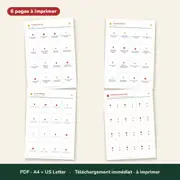 Calendrier de l'Avent d'activités – 32 cartes à imprimer – Aperçu de l'intérieur