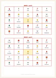 Christmas Bingo – 12 Printable Picture Cards + Calling Cards – page 3