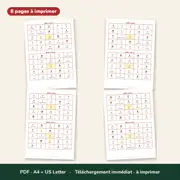 Bingo / loto de Noël à imprimer – 12 cartons illustrés – Aperçu de l'intérieur