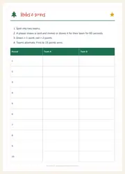 Christmas Charades & Pictionary Cards – 48 Printable Cards – page 4