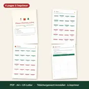 Mimes et Pictionary de Noël – 48 cartes à imprimer – Aperçu de l'intérieur