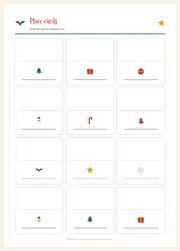 Christmas Dinner Table Kit – Place Cards, Menu & Conversation Starters – page 2