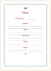 Christmas Dinner Table Kit – Place Cards, Menu & Conversation Starters – page 3