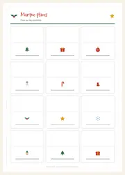 Kit table de Noël – Marque-places, menu et questions pour le repas – page 2