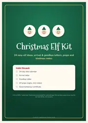 Christmas Elf Kit – 24 Elf Ideas, Arrival & Goodbye Letters, Props – page 1
