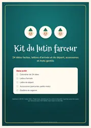 Kit du lutin farceur – 24 idées, lettres d'arrivée et de départ – page 1