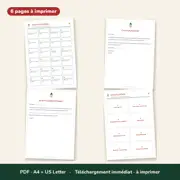 Kit du lutin farceur – 24 idées, lettres d'arrivée et de départ – Aperçu de l'intérieur