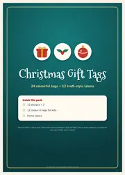 Printable Christmas Gift Tags – 36 Tags in 12 Designs – page 1