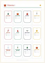 Étiquettes cadeaux de Noël à imprimer – 36 étiquettes, 12 modèles – page 2