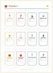 Étiquettes cadeaux de Noël à imprimer – 36 étiquettes, 12 modèles – page 3