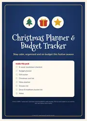 Christmas Planner & Holiday Budget Tracker – Printable PDF – page 1