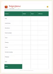 Christmas Planner & Holiday Budget Tracker – Printable PDF – page 3