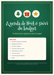 Agenda de Noël & budget des fêtes – PDF à imprimer – page 1