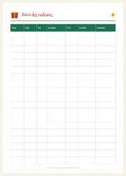 Agenda de Noël & budget des fêtes – PDF à imprimer – page 4