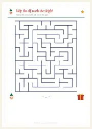 Kids' Christmas Activity Pack – Printable Puzzles, Maze & Colouring (Ages 4–9) – page 3