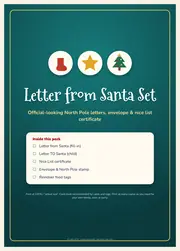 Letter from Santa Printable Set β Nice List Certificate & Envelope β page 1