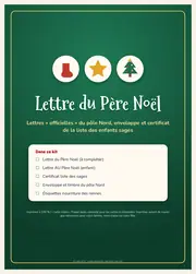 Lettre du Père Noël à imprimer – Certificat et enveloppe du pôle Nord – page 1