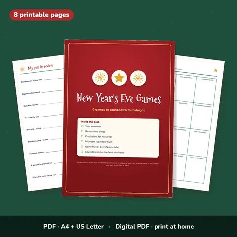 New Year's Eve Party Games – 6 Printable Family Games