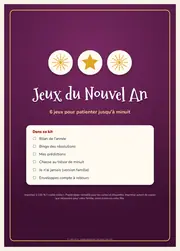 Jeux du Nouvel An à imprimer – 6 jeux pour le réveillon – page 1