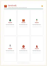 Secret Santa Printable Kit – Invitation, Wish List, Draw Slips, Tags – page 5