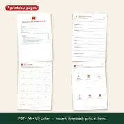 Secret Santa Printable Kit – Invitation, Wish List, Draw Slips, Tags – Look inside