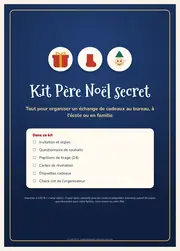 Kit Père Noël secret à imprimer – Invitation, liste, tirage, étiquettes – page 1
