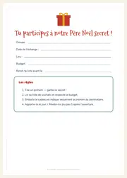 Kit Père Noël secret à imprimer – Invitation, liste, tirage, étiquettes – page 2