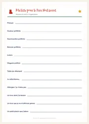 Kit Père Noël secret à imprimer – Invitation, liste, tirage, étiquettes – page 3