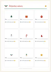 Kit Père Noël secret à imprimer – Invitation, liste, tirage, étiquettes – page 6