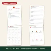 Kit Père Noël secret à imprimer – Invitation, liste, tirage, étiquettes – Aperçu de l'intérieur